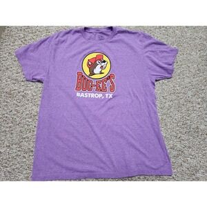 Buc-ees Bastrop, TX Big Logo T-shirt Purple XL Adult Made In USA